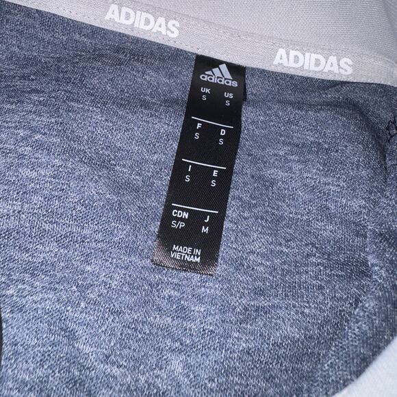 Adidas Gray & White Colorblock Polo Shirt mens Size Small - Picture 5 of 7